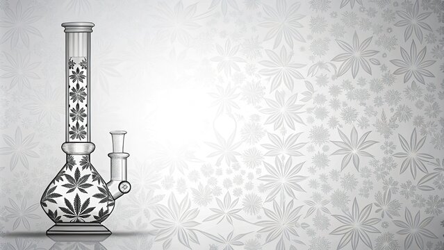 Silhouette decorative bongs white background wallpaper