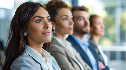 portrait of a smiling business team