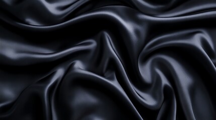 Fototapeta premium Elegant black luxury fabric background with copy space for premium designs and sophisticated visuals