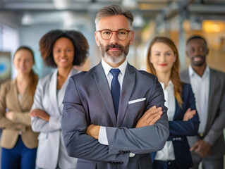 Obraz premium portrait of a smiling business team