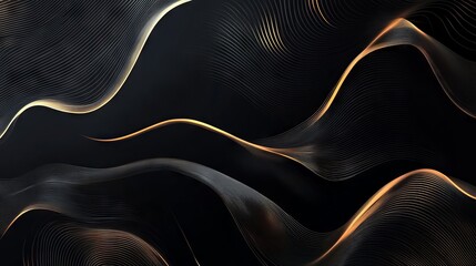 Naklejka premium Luxurious black line background for abstract illustrations in modern and sophisticated designs
