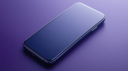 Modern Foldable Smartphone on Deep Purple Background