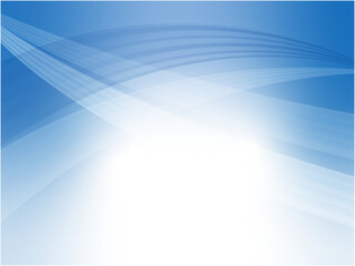 抽象的なウェーブ模様の背景素材_青色