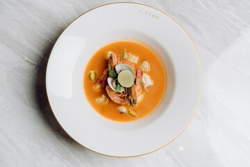 vegetable soup with egg