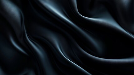 Obraz premium Smooth elegant black satin texture as abstract background for luxurious design projects