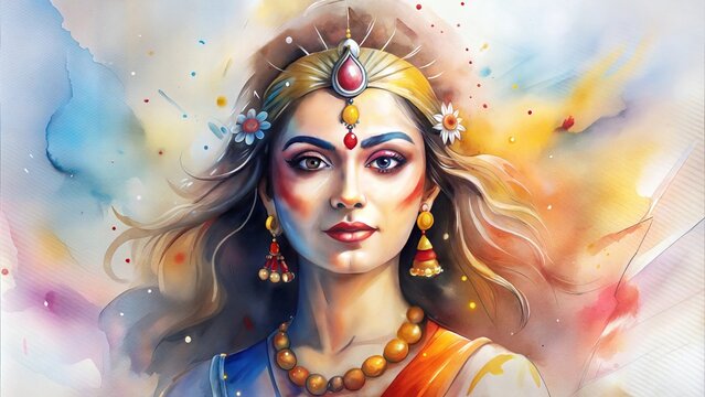 Navratri Maa Durga Portrait