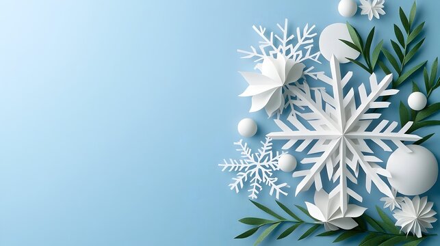 Beautifully layered and intricately cut paper snowflakes in a cybernetic monochromatic color scheme perfect for winter or holiday themed projects digital artwork and graphic design