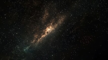 Obraz premium Night sky scene with brilliant stars and the Milky Way galaxy, capturing the vastness of the universe and the beauty of the cosmos