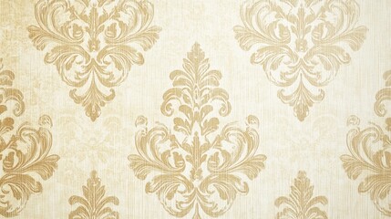 Fototapeta premium Ornate damask texture background with intricate, vintage-style patterns, showcasing refined elegance and timeless beauty in a classic design