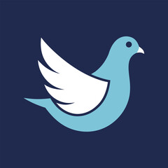 Peace Pigeon Sign Vector Logo Icon Set – Minimalist Dove Symbols