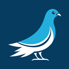 Peace Pigeon Sign Vector Logo Icon Set – Minimalist Dove Symbols