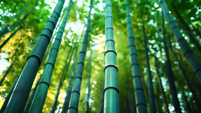 Close-up of bamboo in bamboo forest