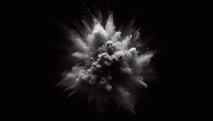 Fototapeta premium Ghostly smoke fragments on black background