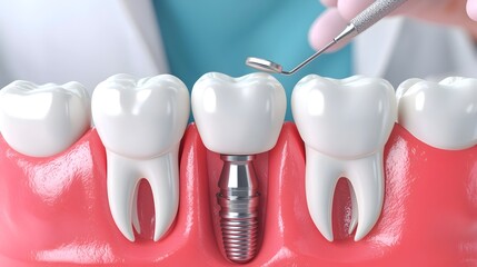 Meticulously Placed Dental Implants Ensuring Precision in Oral Healthcare Procedures