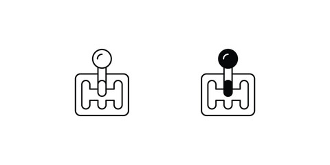 Gearshift  set icon with white background vector stock illustration