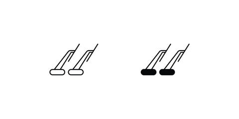 Wiper  set icon with white background vector stock illustration