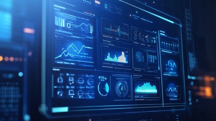 A digital dashboard managing a smart home, showcasing trendy topics like energy efficiency and home automation