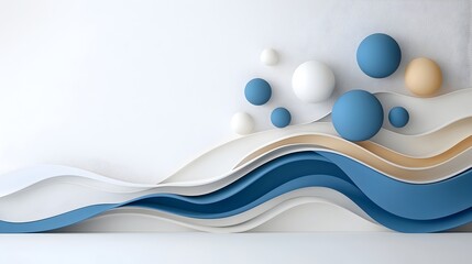 Minimalist abstract geometric shapes created by paper cut layers forming a modern and futuristic design composition ideal for minimalistic themes patterns and digital layouts