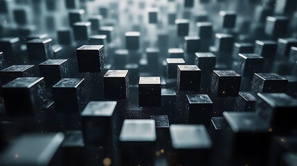 Fototapeta premium Futuristic 3D Abstract Cube Composition