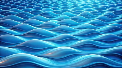 Fototapeta premium Soothing blue waves pattern with serene ocean undulations in calming color palette