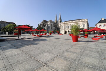 La place Travot, ville de Cholet, département du Maine et Loire, France © ERIC