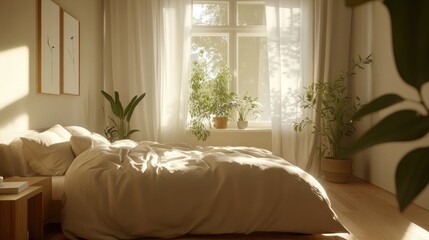 Sunlit Bedroom Interior Design