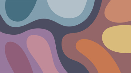 ABSTRACT BACKGROUND COLORFUL WITH HAND DRAWN SHAPES FLAT DESIGN VECTOR TEMPLATE FOR WALLPAPER, COVER DESIGN, HOMEPAGE DESIGN