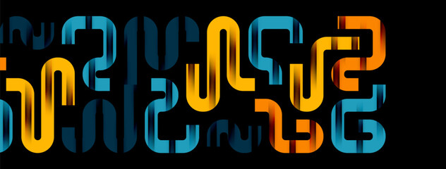 Lines, abstract letter style design background. Geometric vector Illustration For Wallpaper, Banner, Background, Card, Book Illustration, landing page