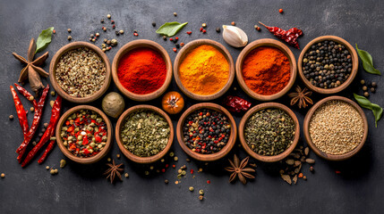 Fototapeta premium Importance of Menu Diversification with Spices