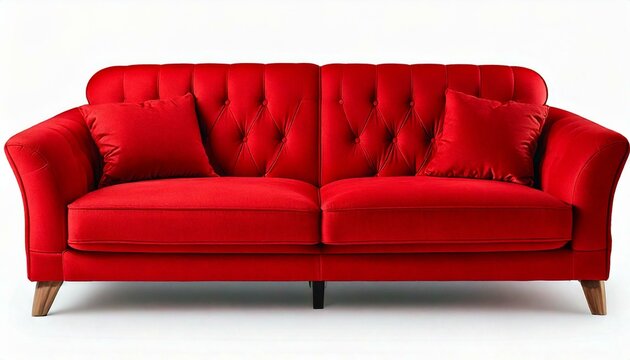 Red sofa transparent background