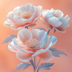 Fototapeta premium pink and white flowers