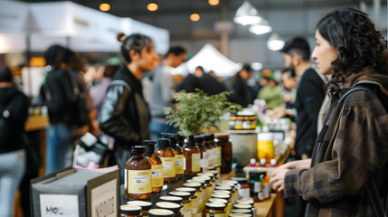 World Vegan Day, Well-organized booth at a vegan product food