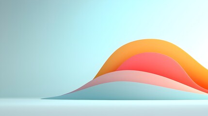 Captivating Gradient Landscape with Soft Pastel Colors Abstract Background