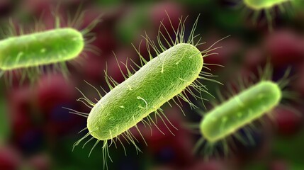 Naklejka premium Discover the intricate designs of bacteria and viruses that impact human health significantly