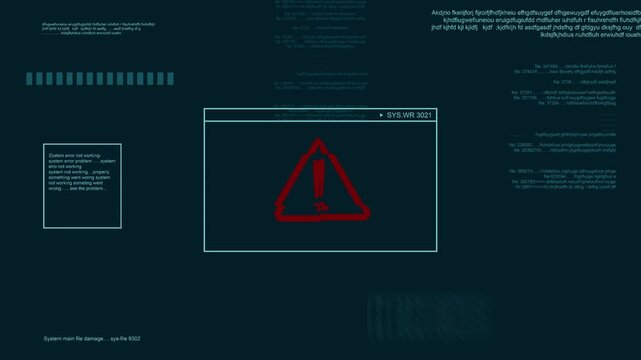 System Error information animation technology effects