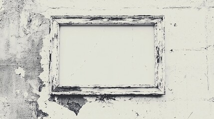 This poster template showcases a weathered frame against a crisp white backdrop, evoking themes of desolation and nostalgia.
