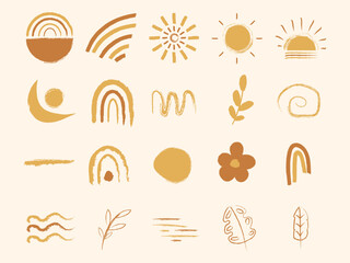 Hand drawn boho design