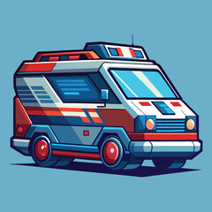 Emergency Ambulance Vector Illustration Design Concept