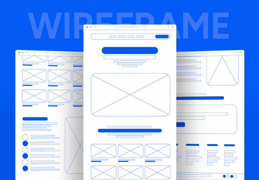 Line Wireframe Landing Page