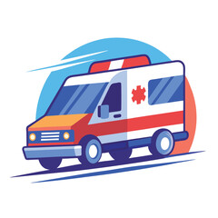 Emergency Ambulance Vector Illustration Design Concept