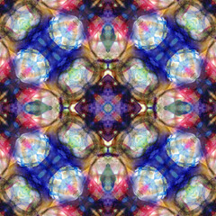 Seamless pattern of watercolor abstract texture in blue colors. Vibrant and artistic design is perfect for adds a dynamic and colorful touch to backgrounds, prints, and creative projects. 