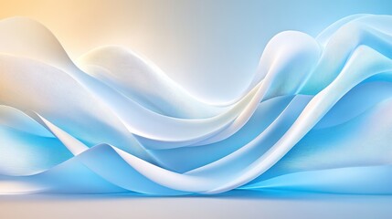 Obraz premium Light blue abstract waves and patterns, creating a dynamic and modern feel.