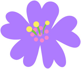 cute nordic folk art abstract flower ornament