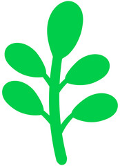 cute nordic folk art abstract Leaves ornament