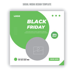 Hand creative social media black friday design template