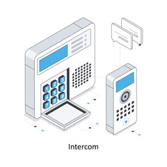 Intercom  Isometric stock illustration. EPS File stock illustration