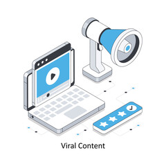 Viral Content  Isometric stock illustration. EPS File stock illustration