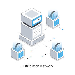 Distribution Network  Isometric stock illustration. EPS File stock illustration