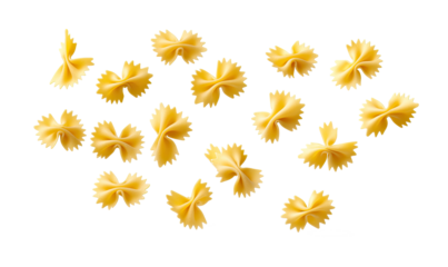 Farfalle pasta on transparent background
