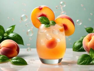 Peach Basil Spritz